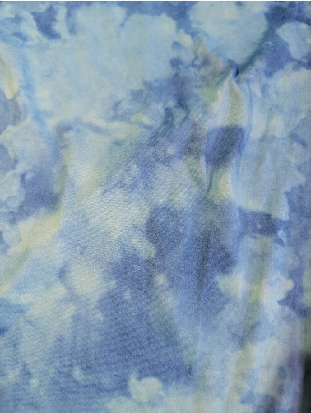George Men's Blue Cloud Wash Tie Dye Swim Rash Guard